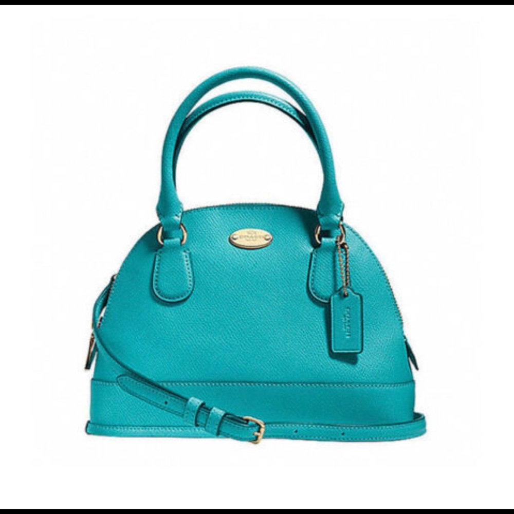 Coach Mini Cora Domed Cross Grain Leather Satchel